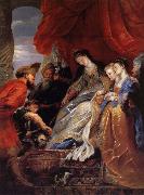 Peter Paul Rubens Thomyris,Rene des Scythes fait plonger la tete de Cyrus dans un vase rempli de sang Sweden oil painting artist